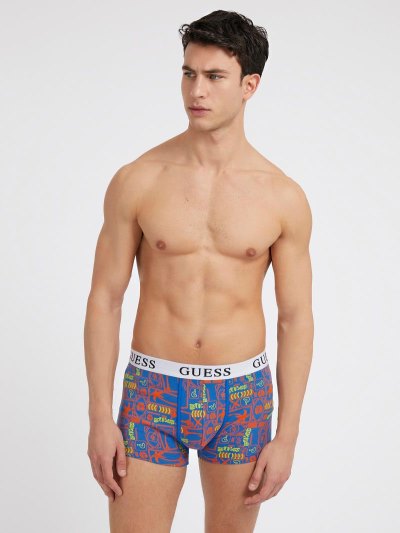 Férfi Guess 3 Pack Logo Boxers Multi | HU-638166