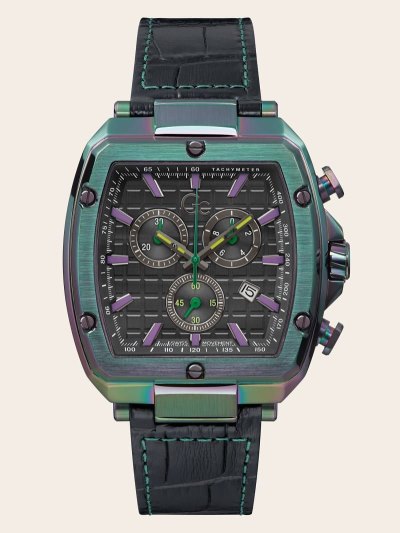 Férfi Guess GC Bőr Kronográf Óra Rainbow | HU-847152