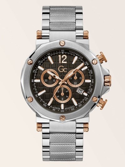 Férfi Guess GC Steel Kronográf Óra Fekete | HU-300710