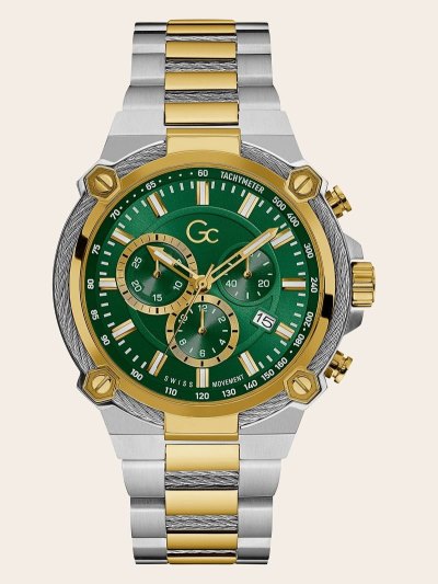 Férfi Guess GC Steel Kronográf Óra Titán Arany | HU-237564