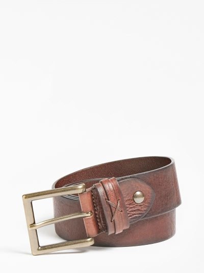 Férfi Guess Luxe Real Bőr Belt Öv Barna | HU-854475