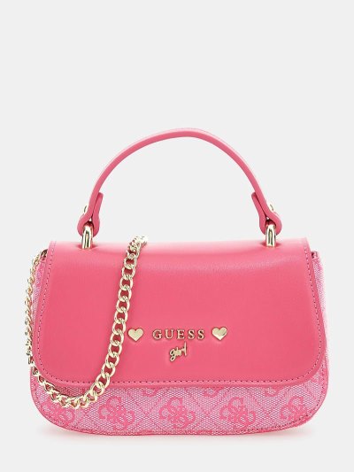 Gyerek Guess 4g Logo Mini Crossbody Táska Fukszia | HU-533970