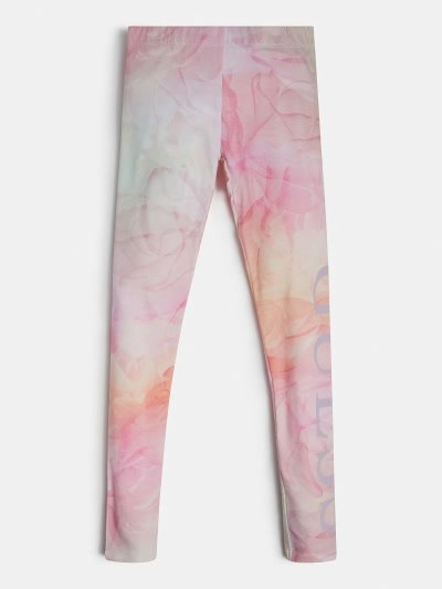 Gyerek Guess All Over Print Leggings Rózsaszín | HU-190300