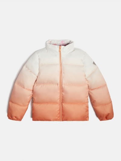 Gyerek Guess Color Gradient Puffer Jacket Narancssárga | HU-115457