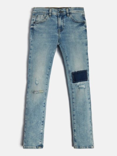 Gyerek Guess Denim Sovány Fit Nadrág Kék | HU-350346