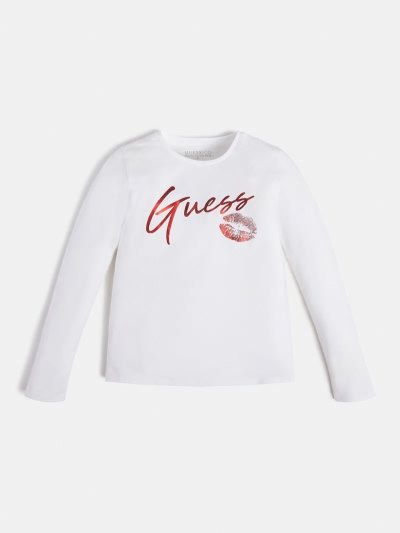 Gyerek Guess Front Logo Póló Fehér | HU-080051