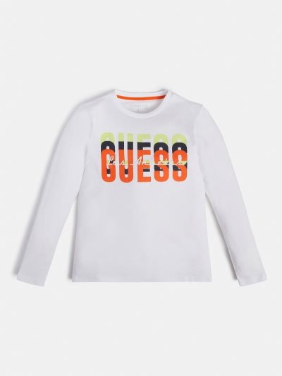 Gyerek Guess Front Logo Póló Fehér | HU-181836