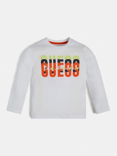 Gyerek Guess Front Logo Póló Fehér | HU-618846