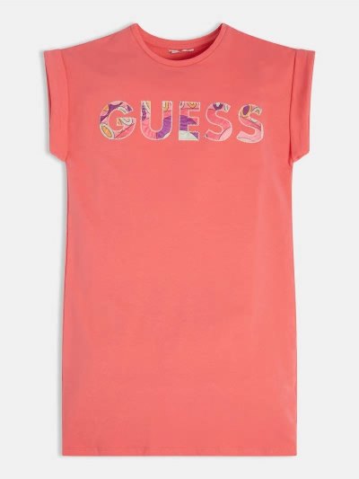 Gyerek Guess Logo Patch Ruha Korall | HU-106416