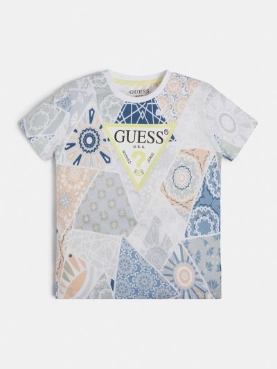 Gyerek Guess Póló All Over Print Póló Szürke | HU-932574