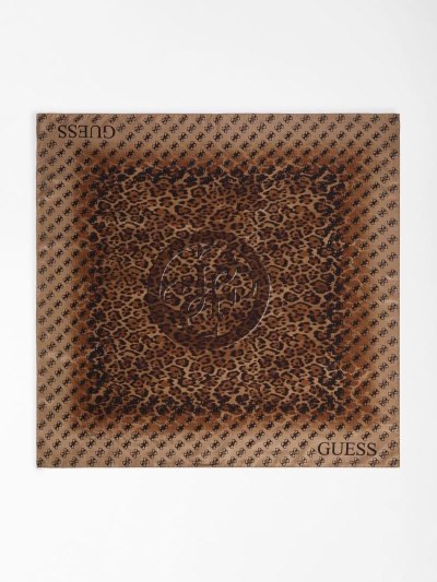 Női Guess 4g Logo Animalier Neckerchief Fehér | HU-874794