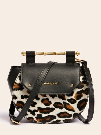 Női Guess Alia Real Bőr Mini Crossbody Táska Animalier | HU-553005