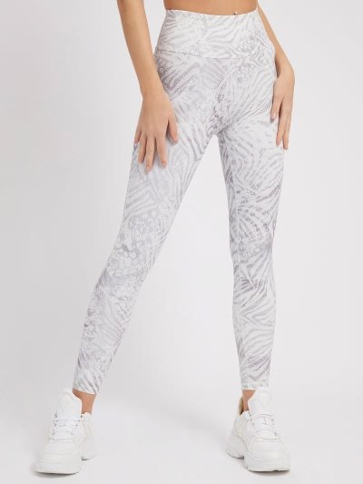 Női Guess All Over Print Leggings Fehér | HU-234969