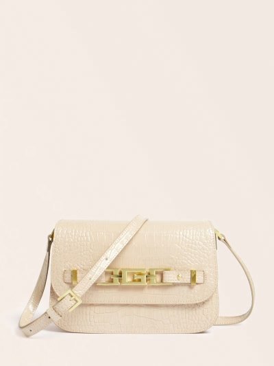 Női Guess Cristina Real Bőr Crossbody Táska Bézs | HU-810958