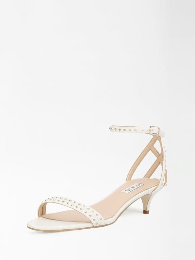 Női Guess Dava Sandal Studs Szandál Fehér | HU-859740