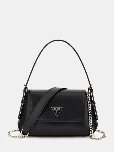 Női Guess Desideria Faux Bőr Crossbody Táska Fekete | HU-694753