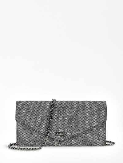 Női Guess Ever Lurex Clutch Táska Titán | HU-655734