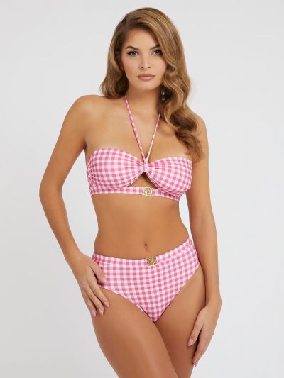 Női Guess High Derekú Brief Bikini Alsó Rózsaszín | HU-414923