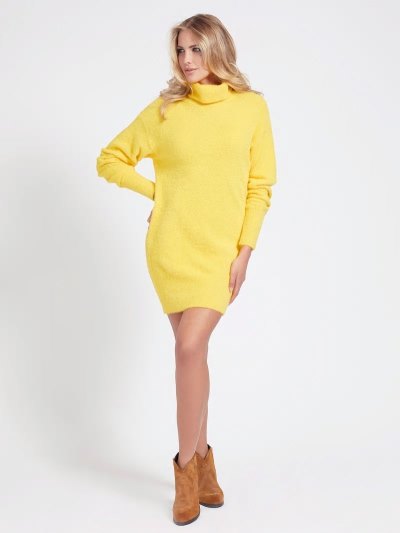 Női Guess High-neck Knit Ruha Sárga | HU-867294