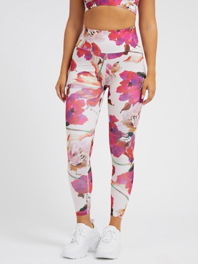 Női Guess Leggings All Over Floral Print Leggings Piros | HU-102257