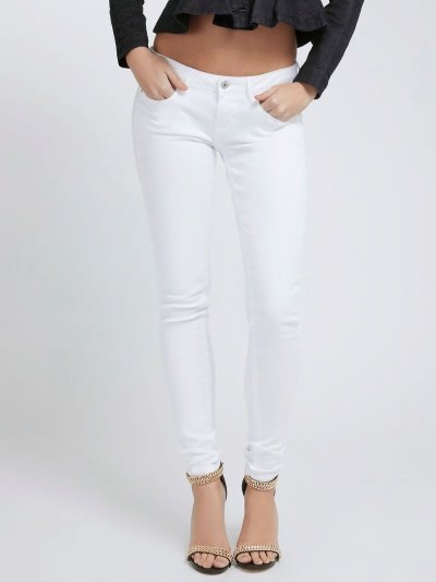 Női Guess Low-waist Sovány Jeggings Jogger Nadrág Fehér | HU-443598