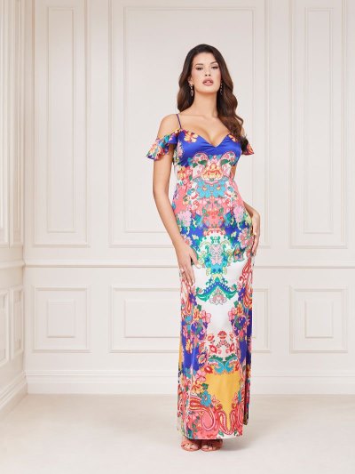 Női Guess Marciano All Over Print Ruha Színes | HU-926958