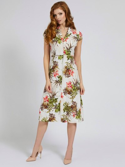 Női Guess Marciano Floral Long Ruha Floral Fantasy | HU-857185