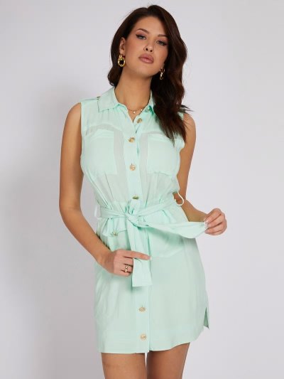 Női Guess Marciano Pockets Ruha Teal | HU-519185