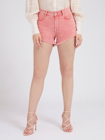 Női Guess Relaxed Fit Denim Shorts Korall | HU-194338