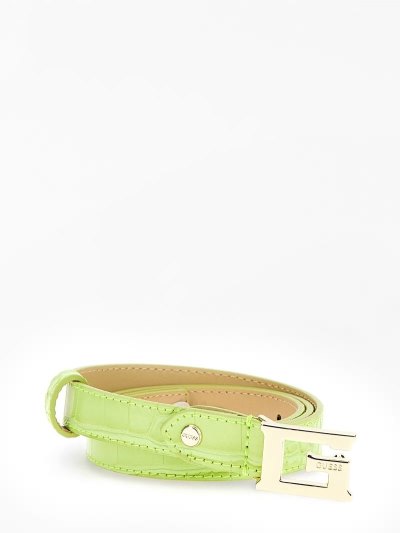 Női Guess Retour Croc Print Belt Öv Zöld | HU-401988