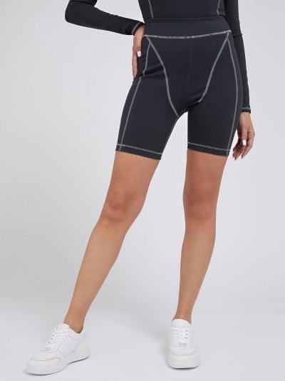 Női Guess Rövidnadrág Reflective Biker Shorts Sötétszürke | HU-261094