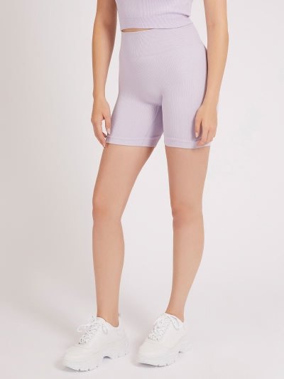 Női Guess Rövidnadrág Rib Seamless Rövidnadrág Lilac | HU-715998