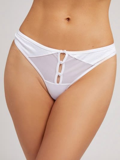 Női Guess Satin Front Button Tanga Fehér | HU-560146