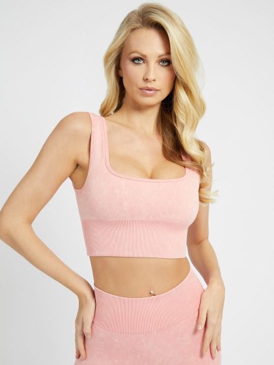 Női Guess Seamless Active Melltartók Rózsaszín | HU-894251