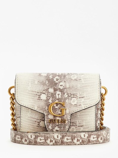 Női Guess Shenny Python-print Mini Crossbody Táska Szürke | K702D30Y