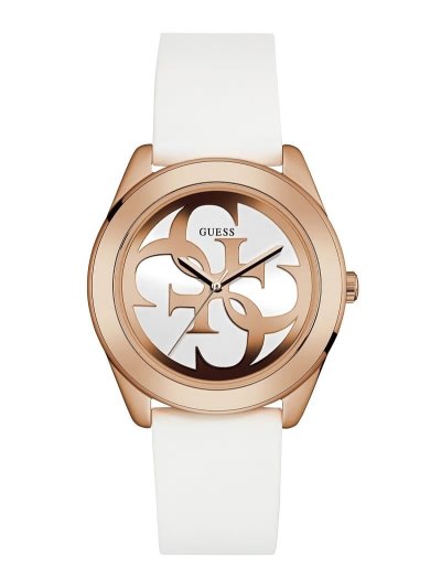 Női Guess Szilikon Watch With 4g Logo Óra Arany Fehér | HU-244754