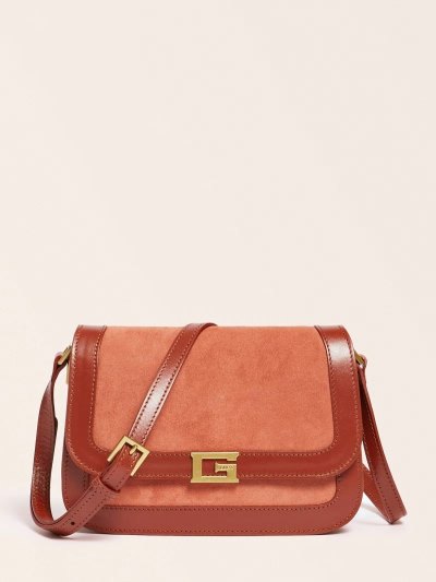 Női Guess Thea Luxe Real Bőr Mini Crossbody Táska Narancssárga | HU-425278