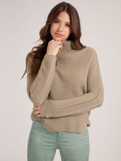 Női Guess Turtle Neck Pulóverek Szürke | HU-398080