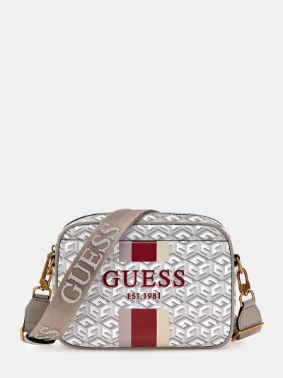 Női Guess Vikky G Cube Logo Crossbody Táska Krém | HU-659208