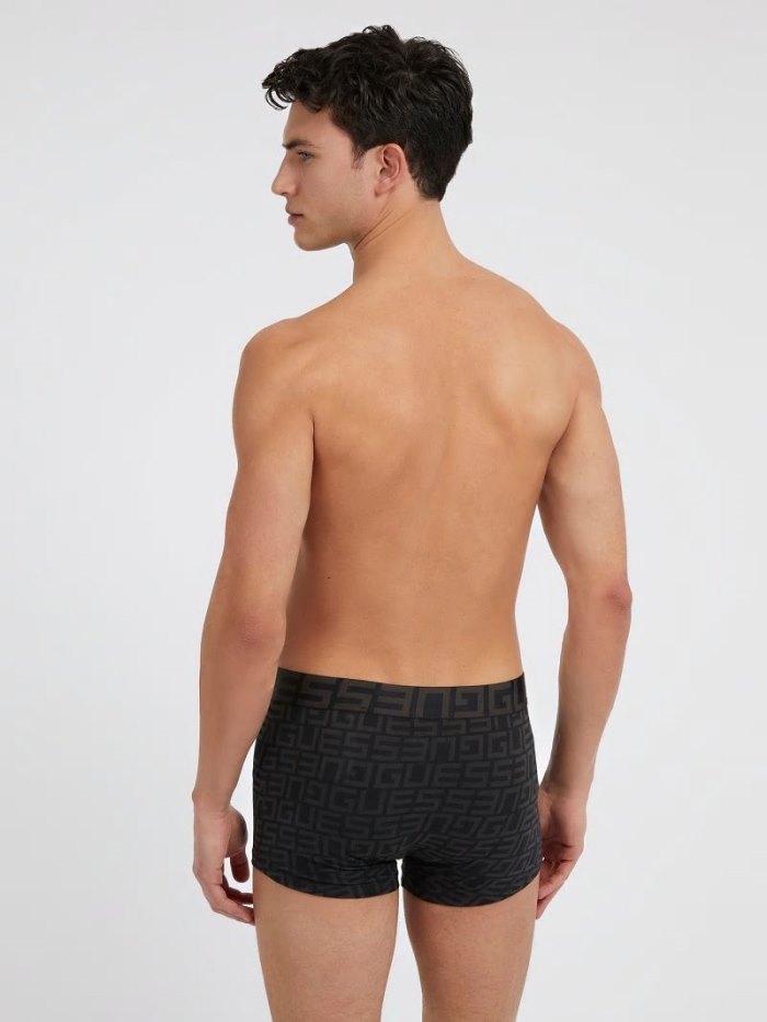 Férfi Guess 3 Pack Logo Boxers Fekete | HU-224610