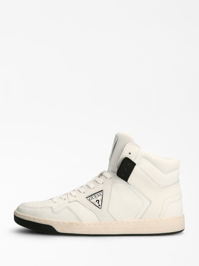 Férfi Guess Certosa Basket High Top Sneakers Fehér | HU-034255