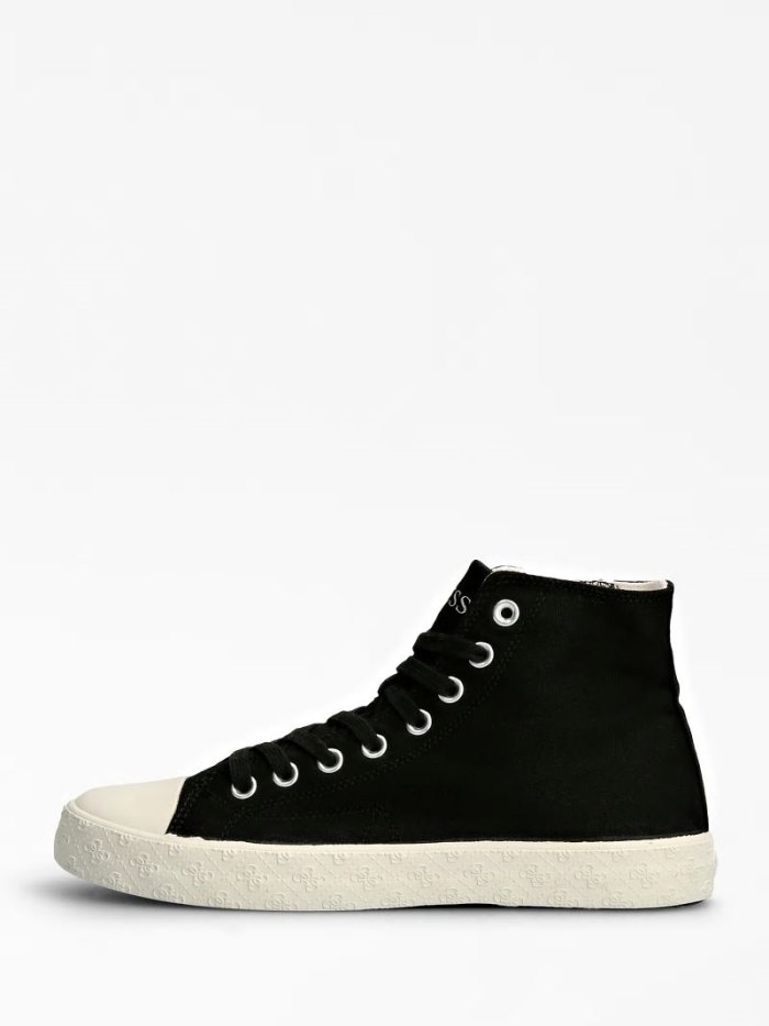 Férfi Guess Ederle High Top Sneakers Fekete | HU-186979