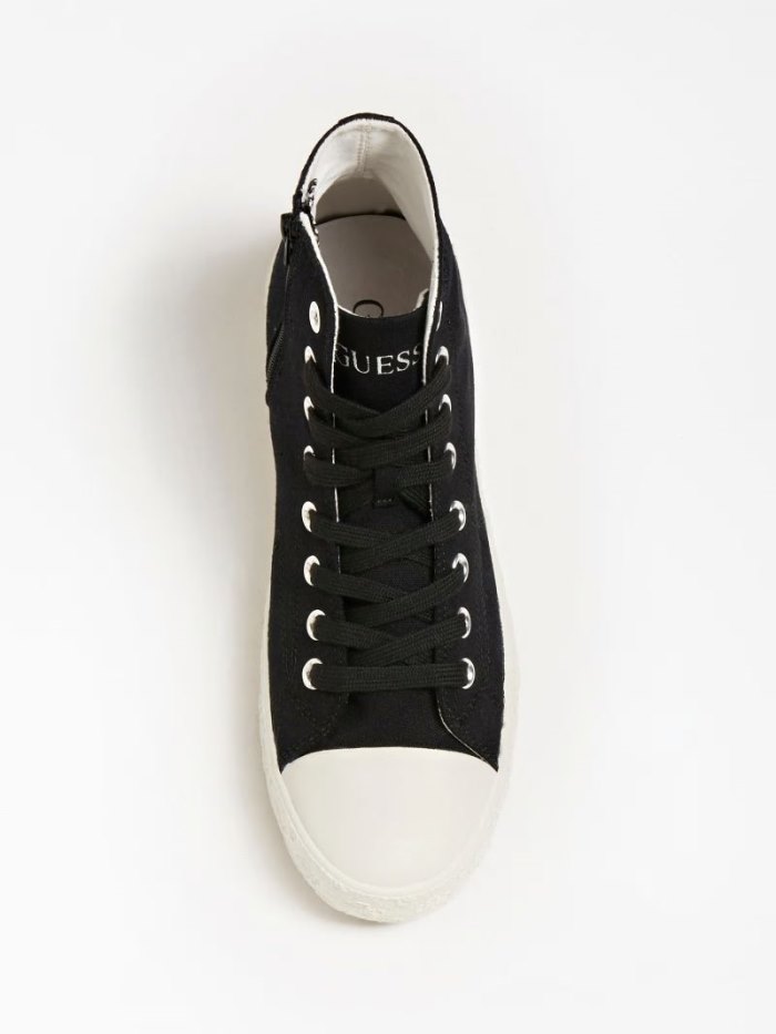 Férfi Guess Ederle High Top Sneakers Fekete | HU-186979