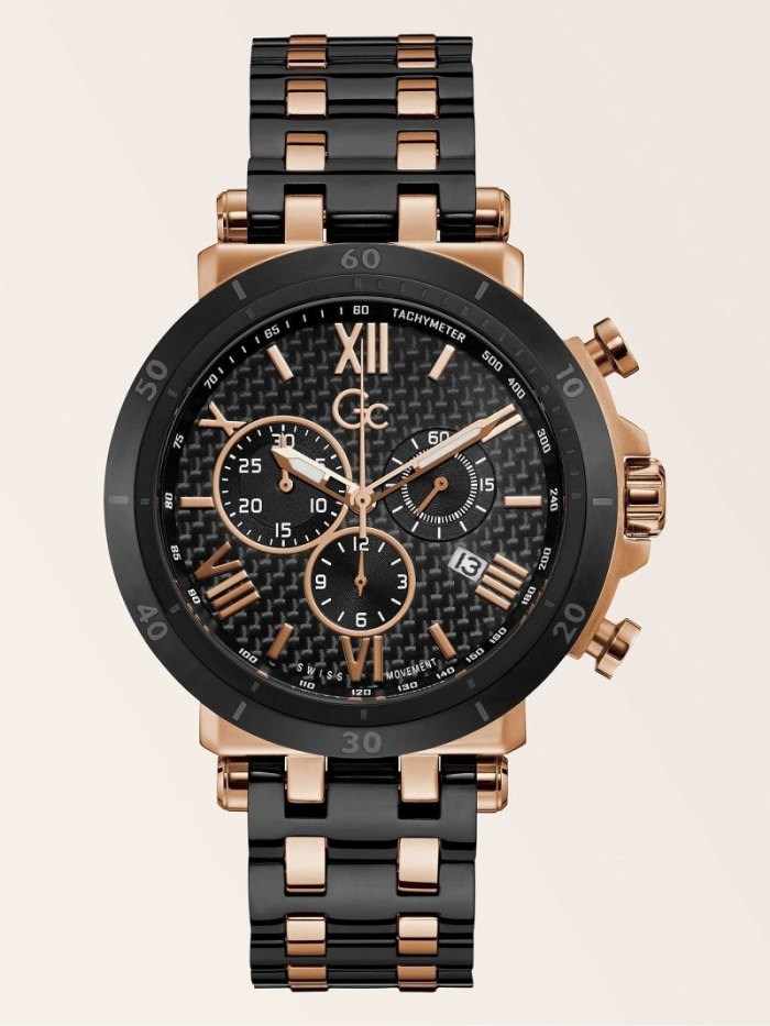 Férfi Guess GC Steel Kronográf Óra Fekete | HU-525883