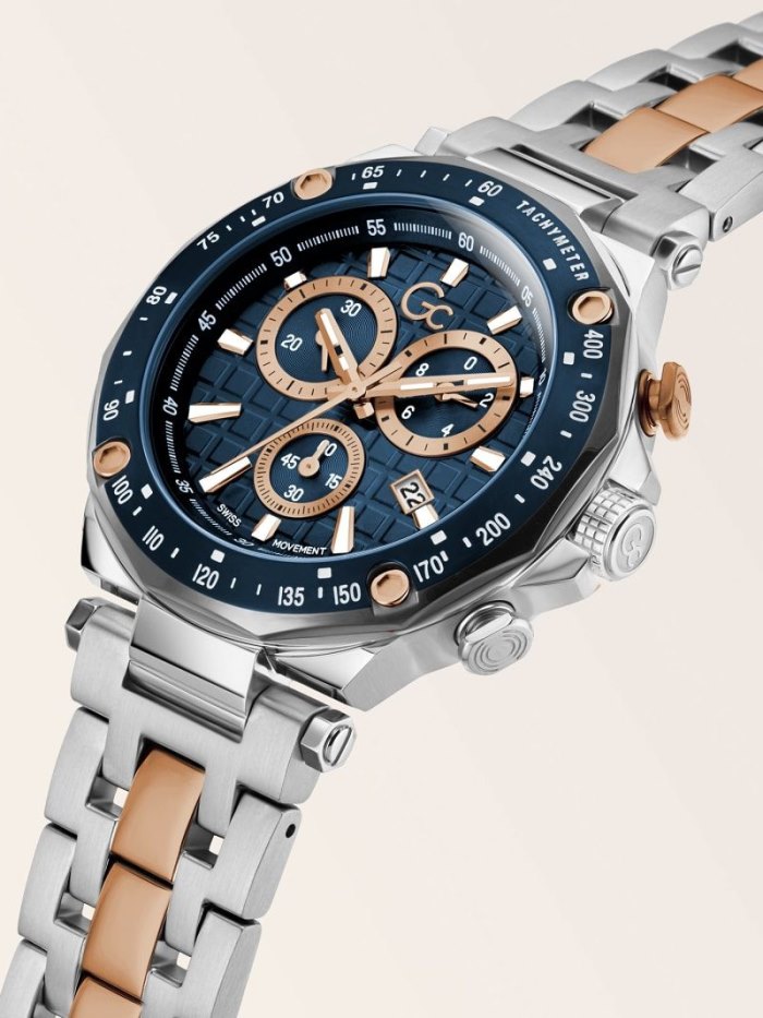 Férfi Guess GC Steel Kronográf Óra Titán | HU-920482