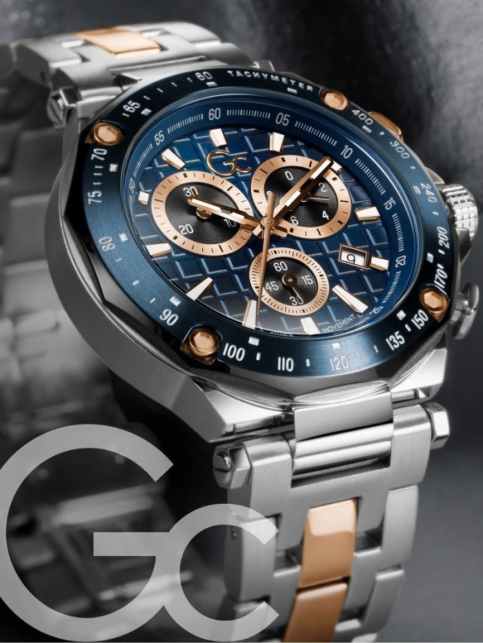 Férfi Guess GC Steel Kronográf Óra Titán | HU-920482