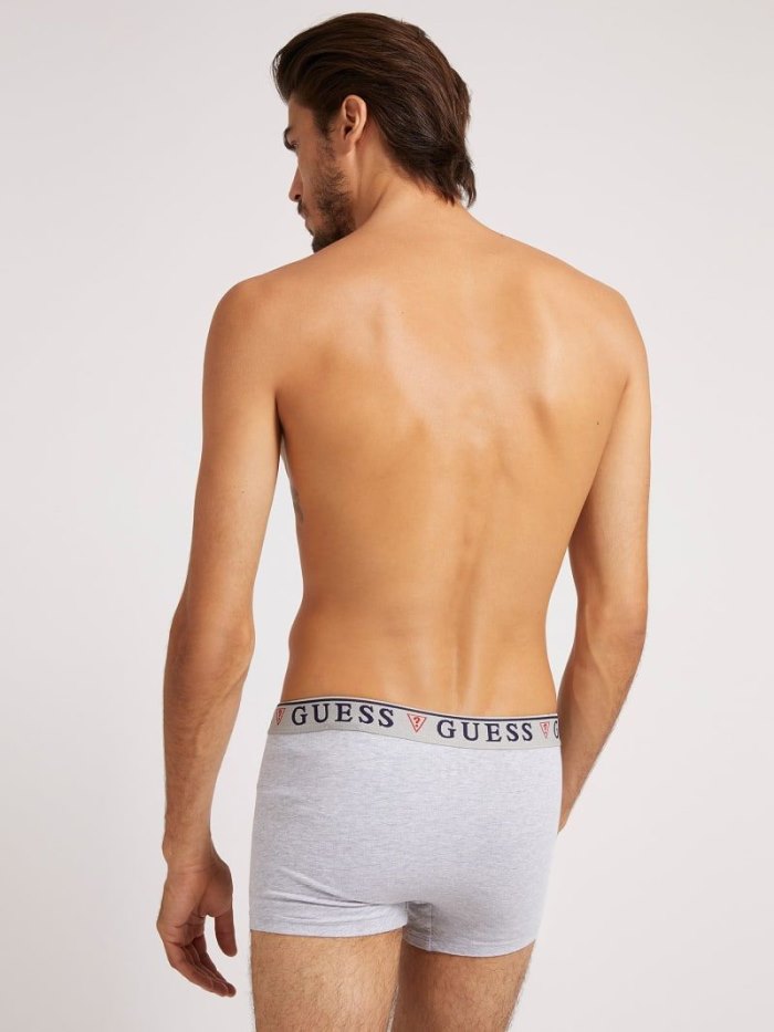 Férfi Guess Logo Pack 3 Boxers Fehér | HU-545414