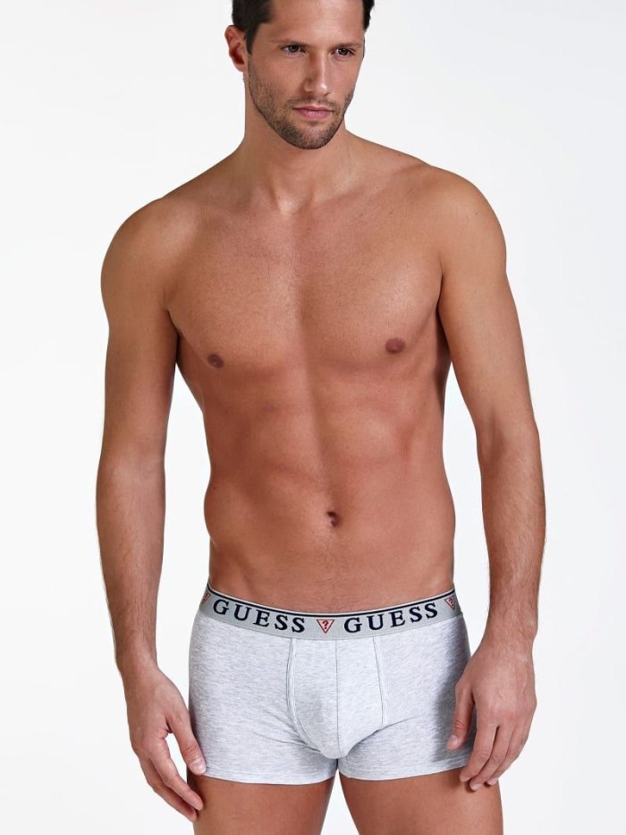 Férfi Guess Logo Pack 3 Boxers Fehér | HU-545414