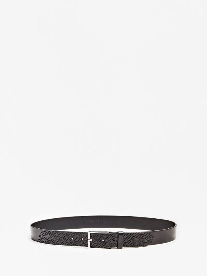 Férfi Guess Marciano Bőr Belt Öv Fekete | HU-631533