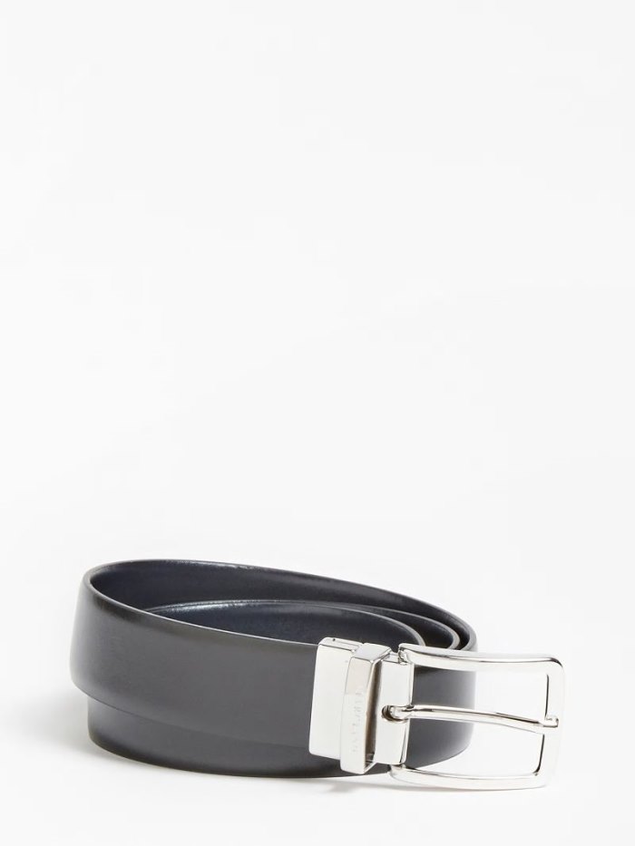 Férfi Guess Marciano Reversible Belt Öv Fekete | HU-590897